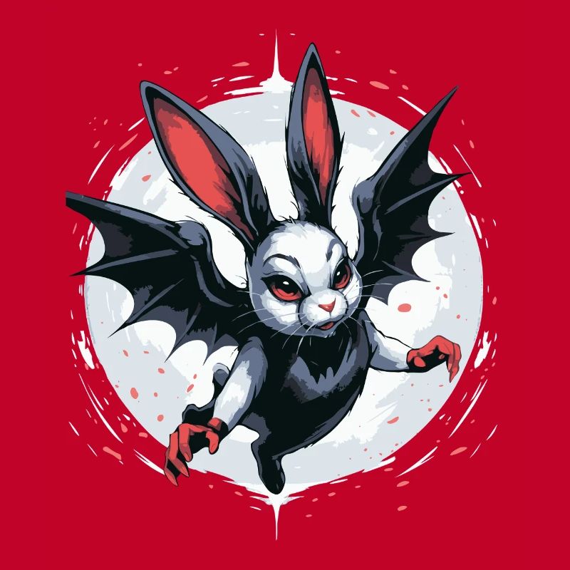 Lapin Noir Vampire Crête Vampire Vampire