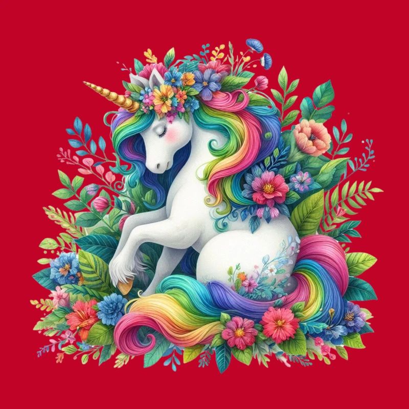 Regenbogenmähne Einhorn Blüte