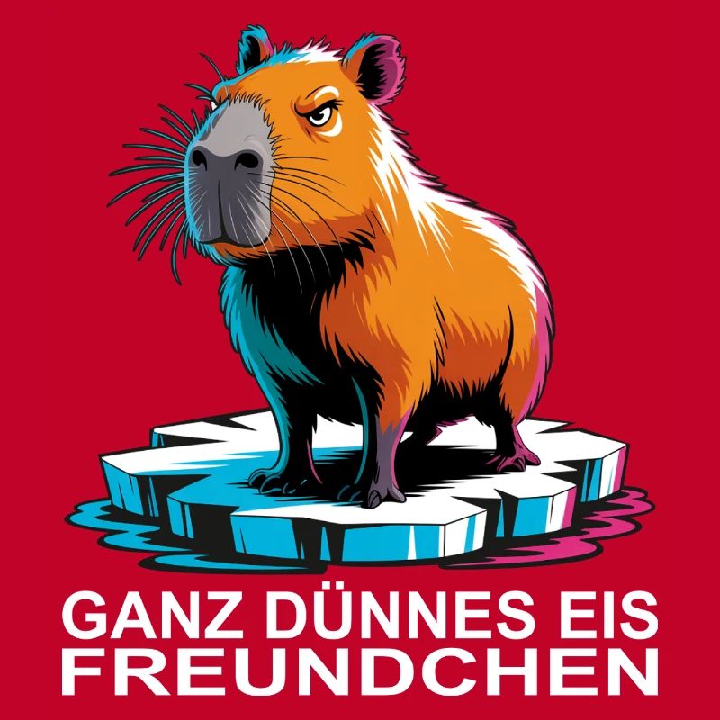 Capybara Meme – Ganz dünnes Eis Spruch