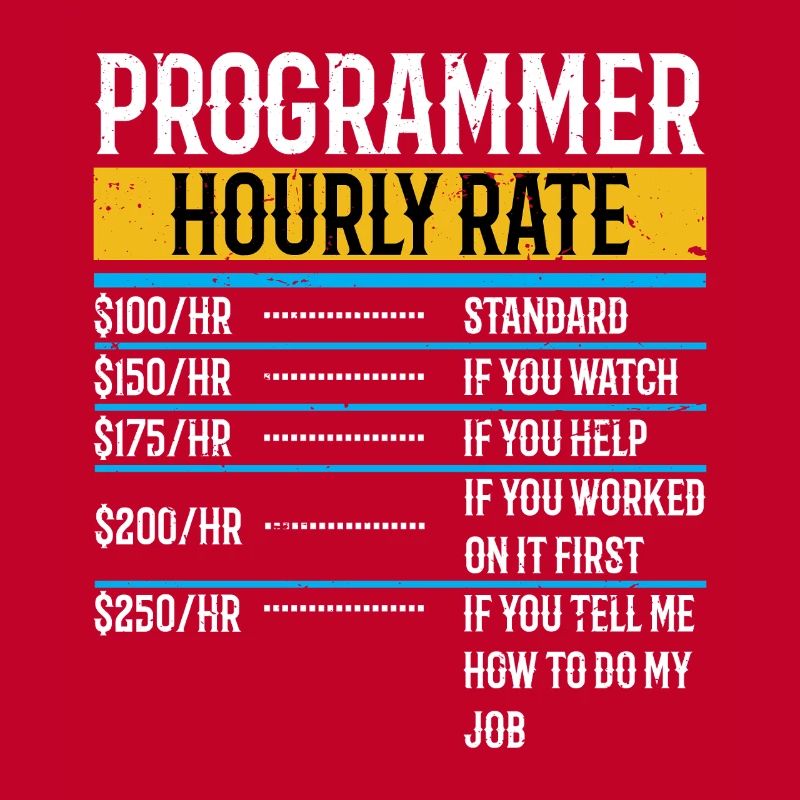 Programmer Funny Hourly Rate