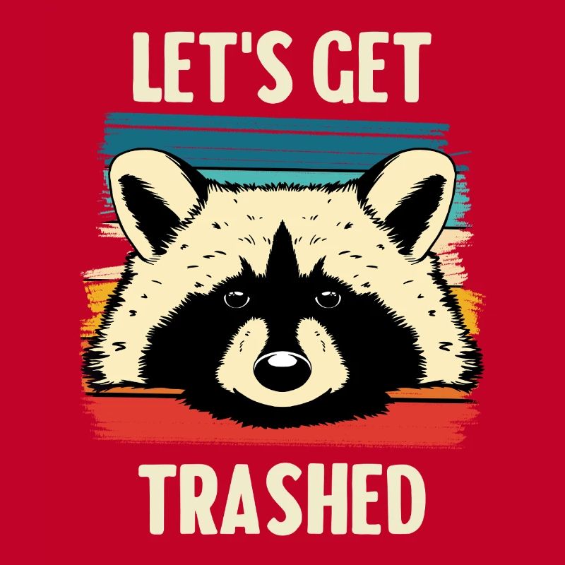 Rayures rétro raton laveur - Let’s Get Trashed