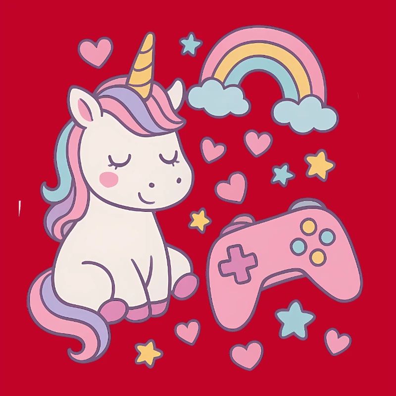 Super süßes Einhorn mit Gaming-Feeling