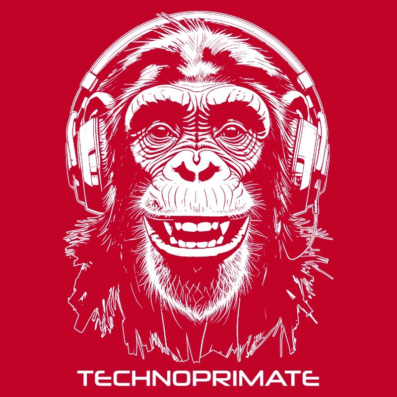 Techno Primate Kopfhörer Ape Art #2 Weiß
