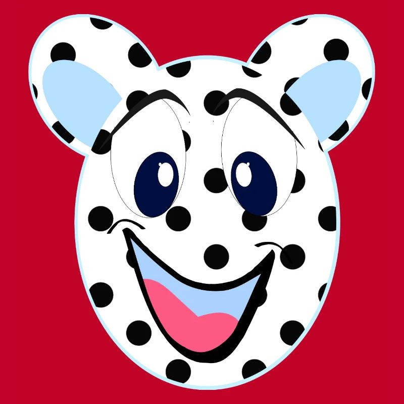 Blue Laughing Bear with Dots