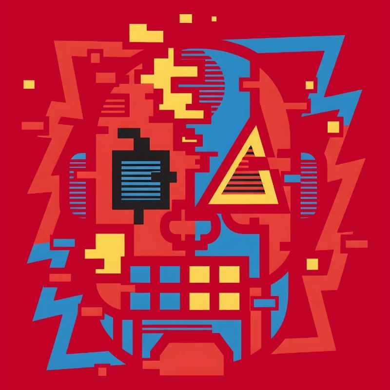 Abstract Glitch Face