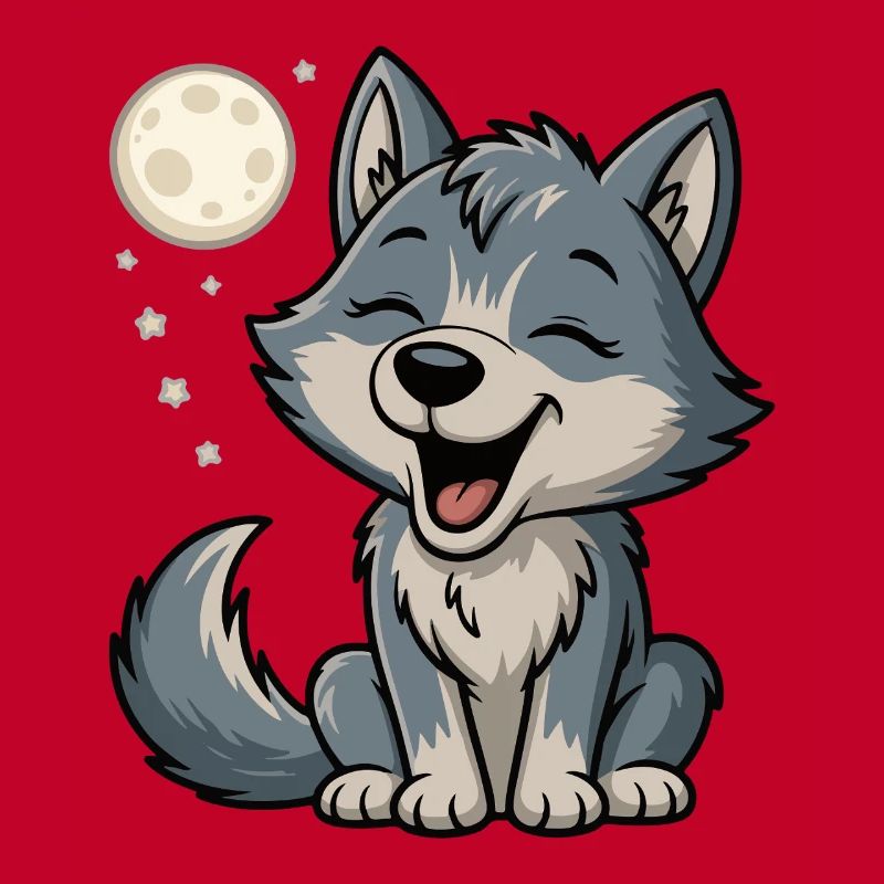 Moonlight Wolf Cuddle