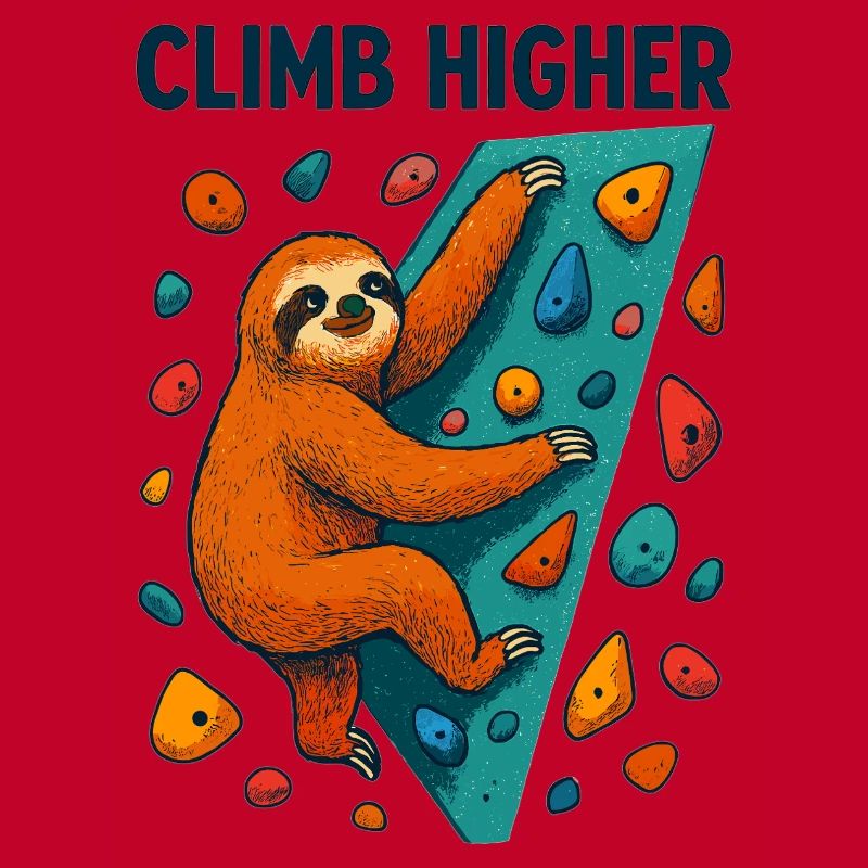 Bouldering Sloth Climbing Gift