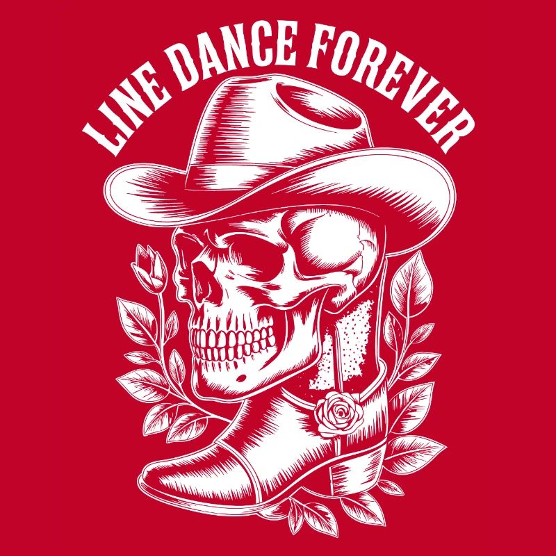 Line Dance Forever Skull