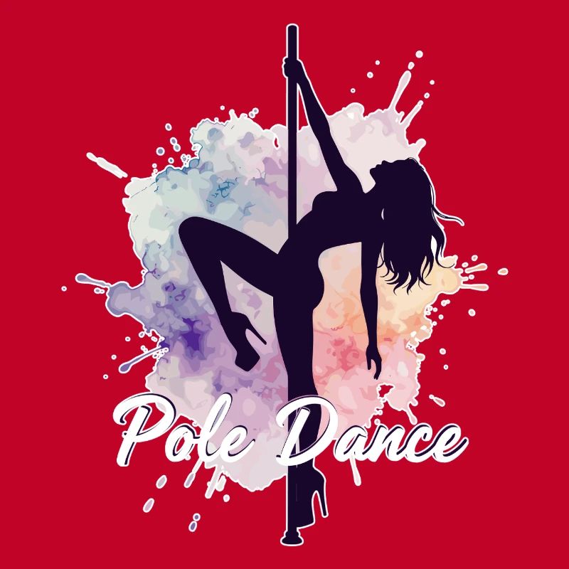 Pole Dance Poledancerinnen Aquarell stark Geschenk
