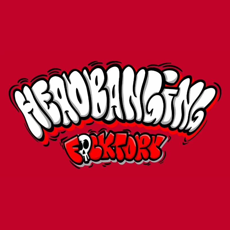 Headbanging-Netzwerk-Graffiti