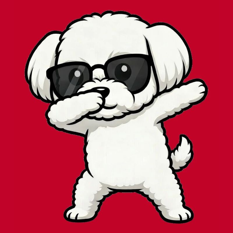 Dabbing Maltese