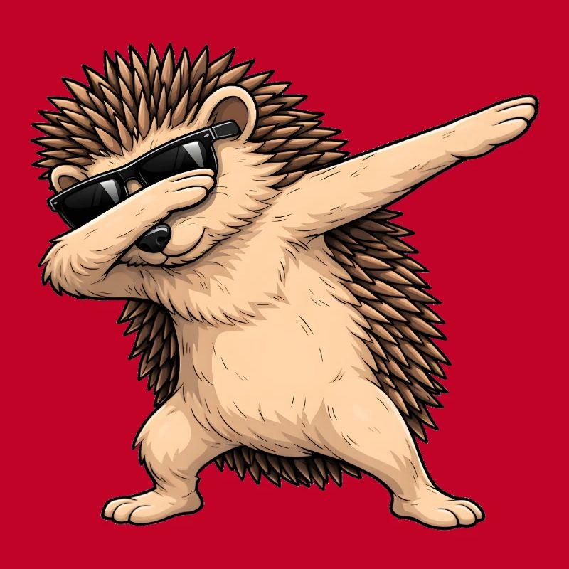 Dabbing Igel