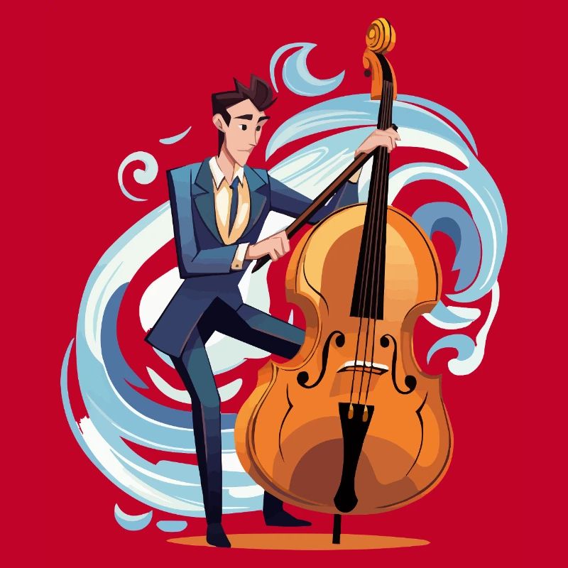 Violoncelle de jazz côtier dans la tempête