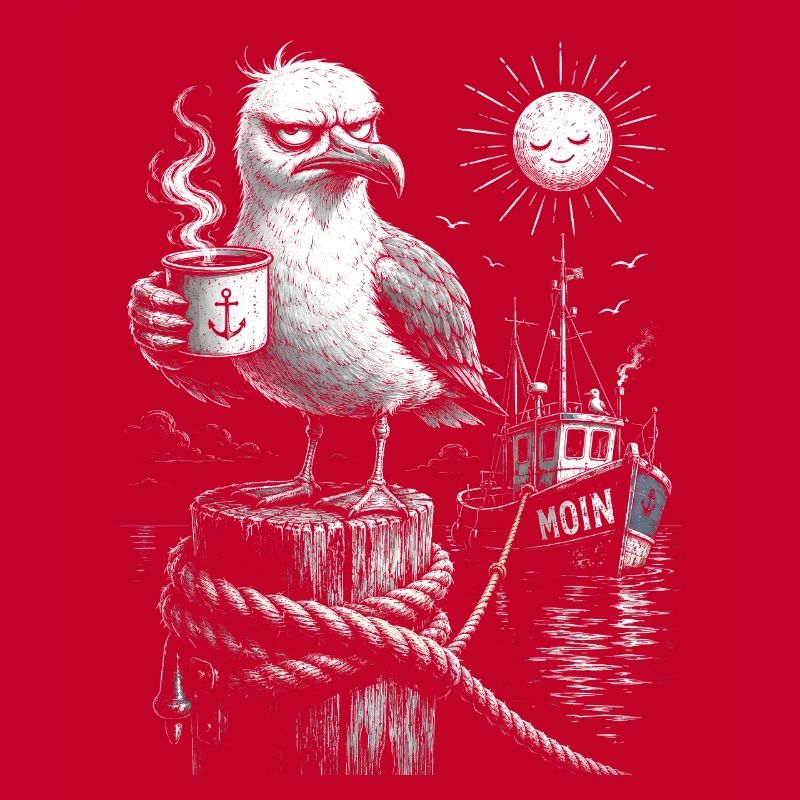 MOIN – Grummeliges Möwe mit Kaffee