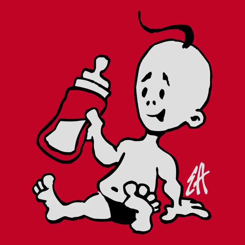 Baby mit einer Milchflasche
