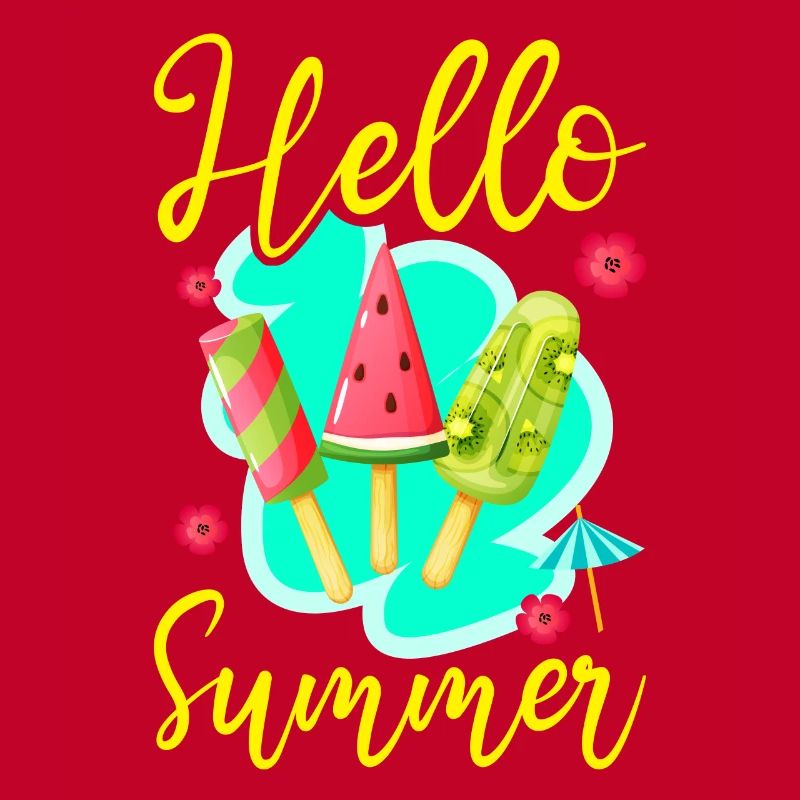 Ice Cream Popsicle Hello Summer