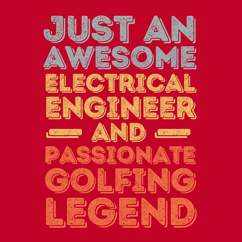 Electrical engineer golfing retro