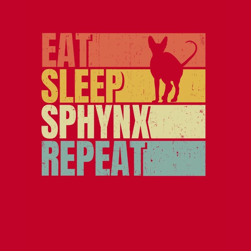 Manger dormir Sphynx-chat répéter