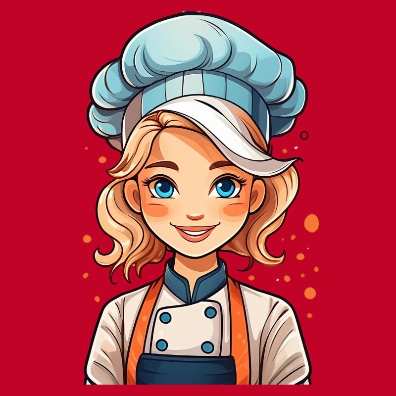 Attraktive Köchin oder Bäckerin