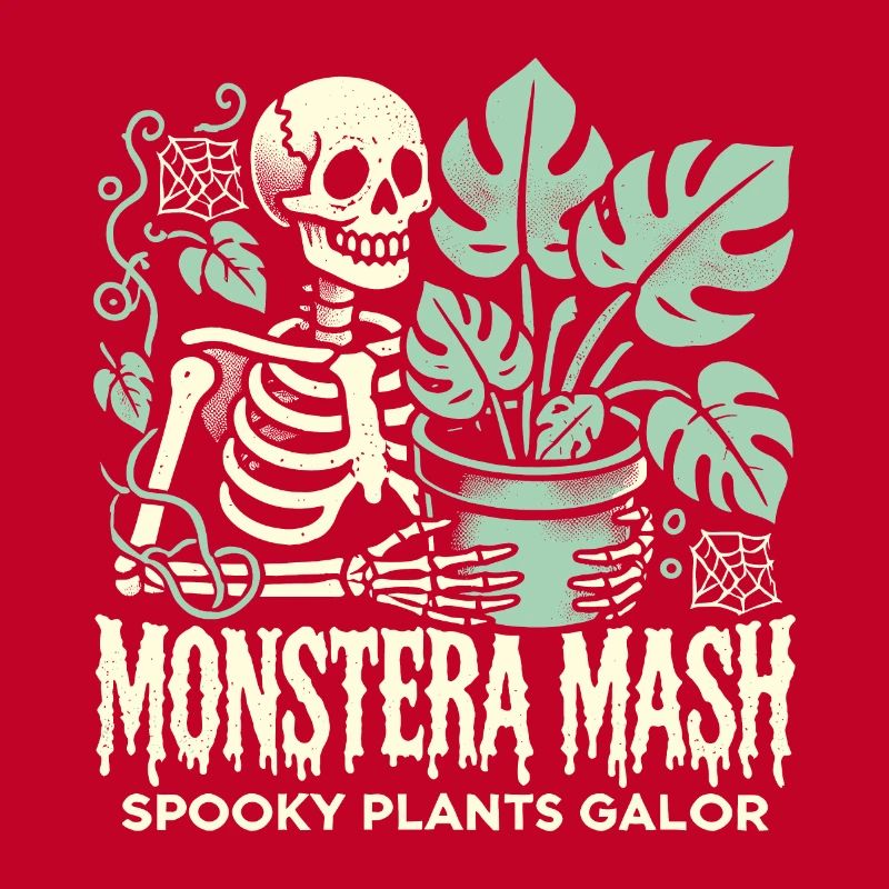 Monstera mash - spooky plant lover design