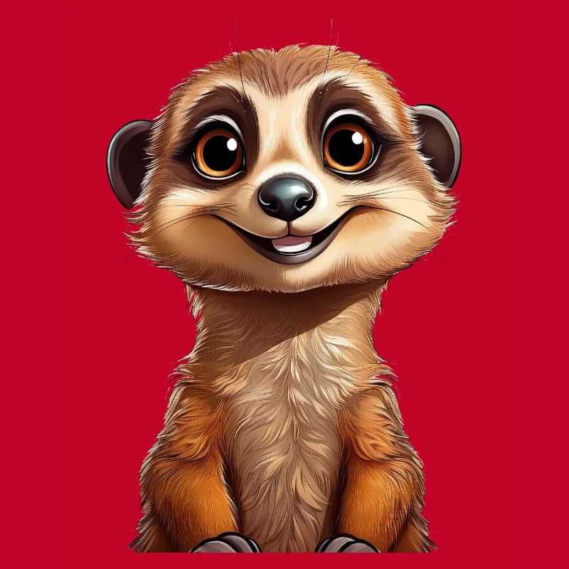 Suricate mignon et heureux