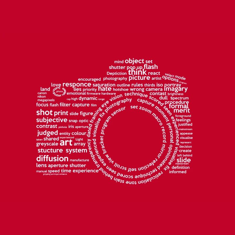 Camera Typography White