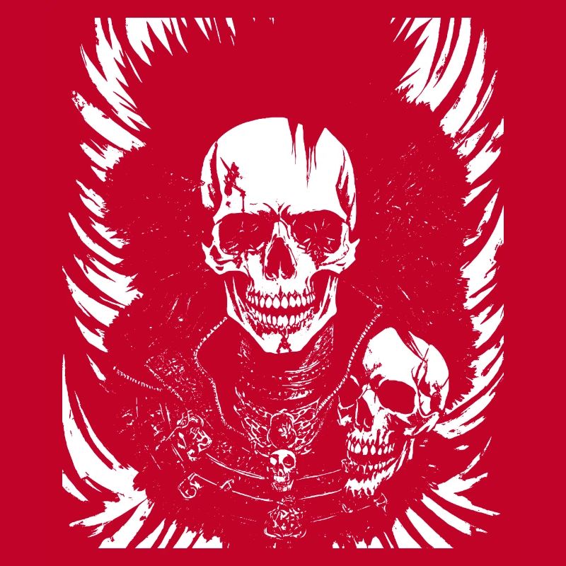 Punkrock Fan Skull mit Mohawk Crazy Antisocial P