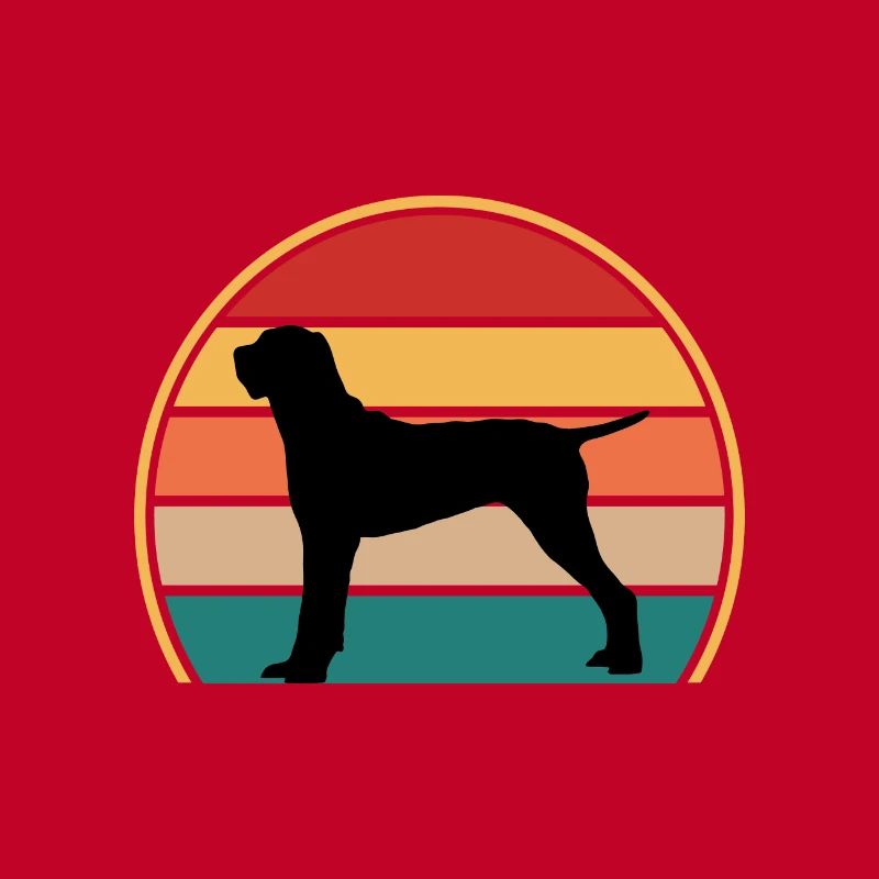 Ariege Pointer Dog Lover Silhouette Vintage Sunset