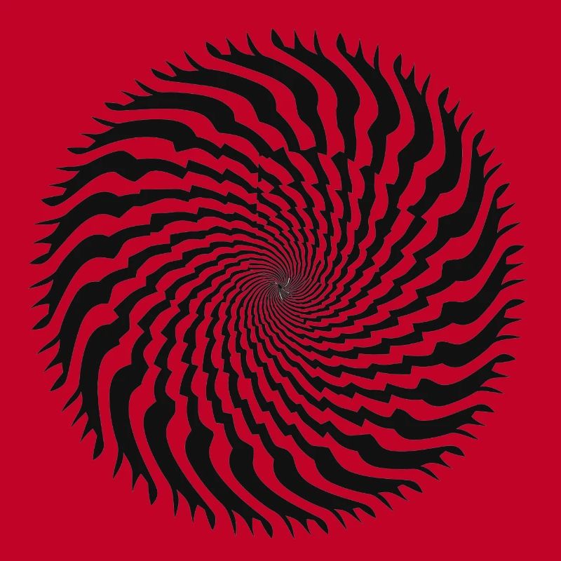 Optical illusion jagged spiral