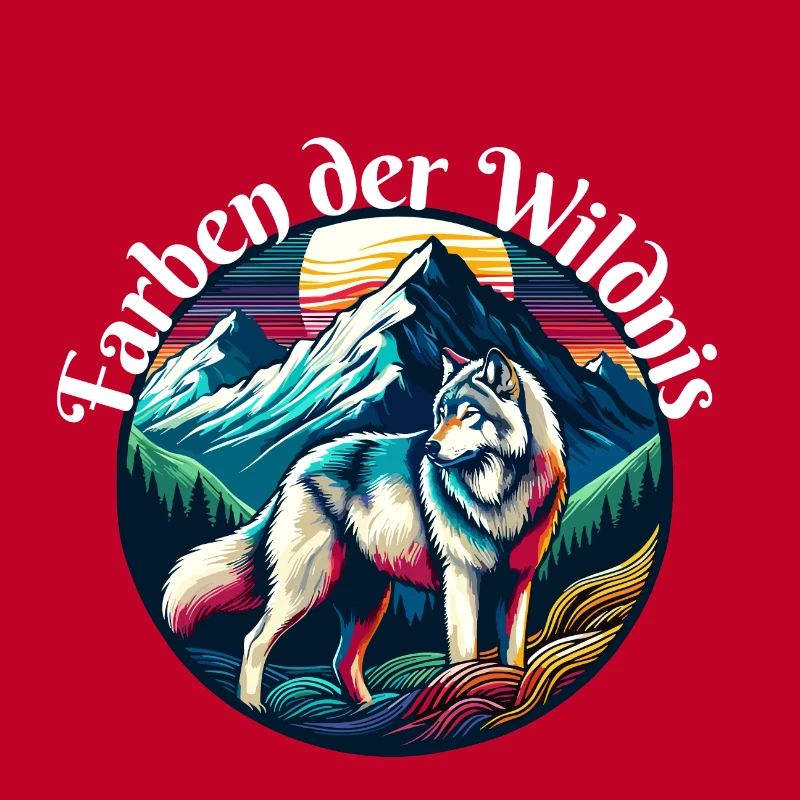 Couleurs de la conception du loup de la nature sauvage