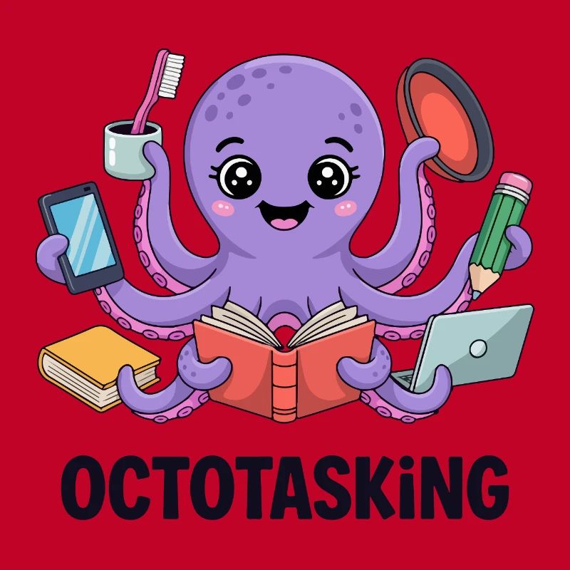 Octotasking octopus en mode multitâche