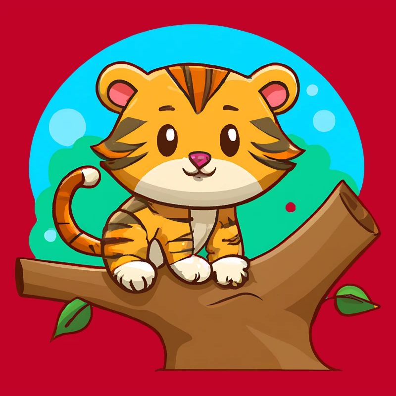 Tiger on a tree