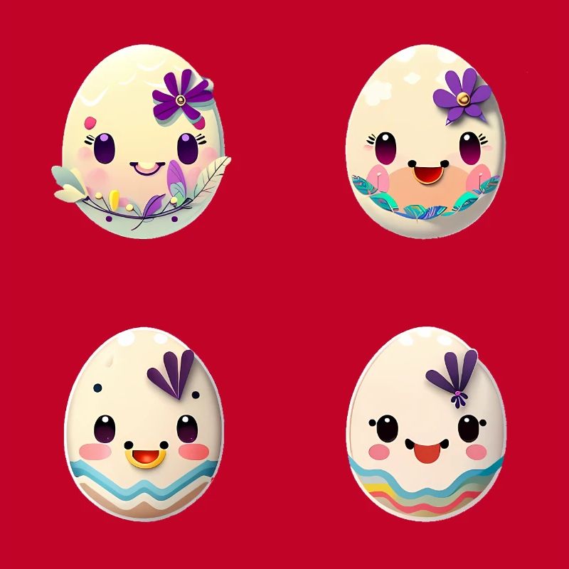 bemalte Eier zu Ostern