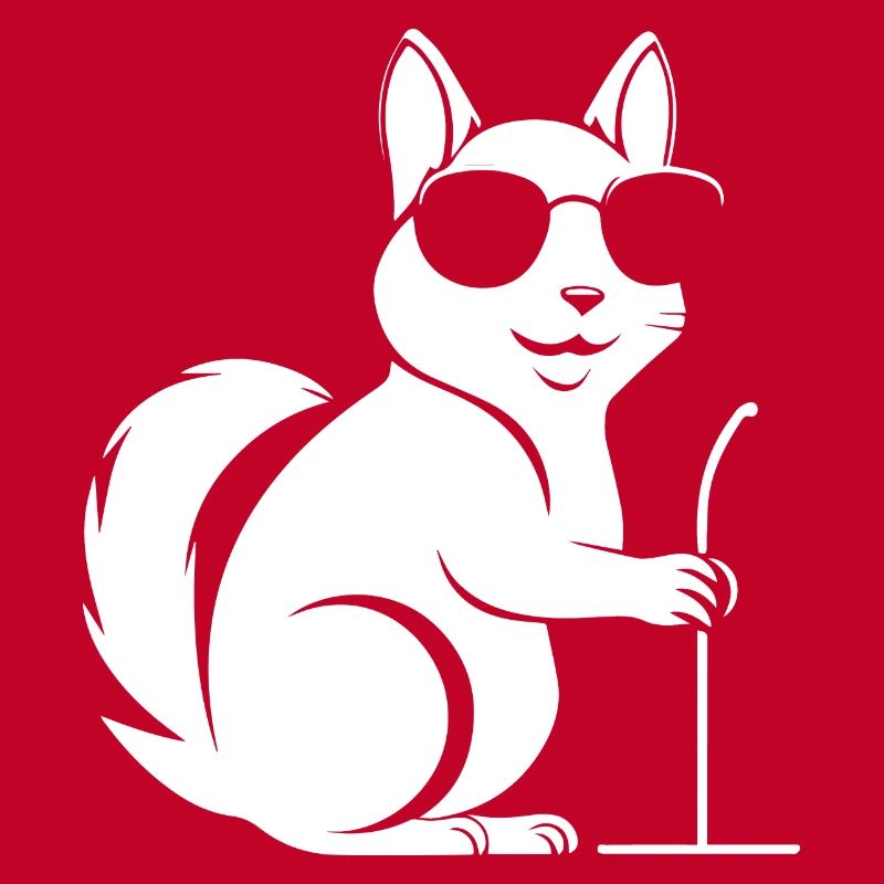 Lustiges Eichhörnchen mit Sonnenbrille Eichhörnchen