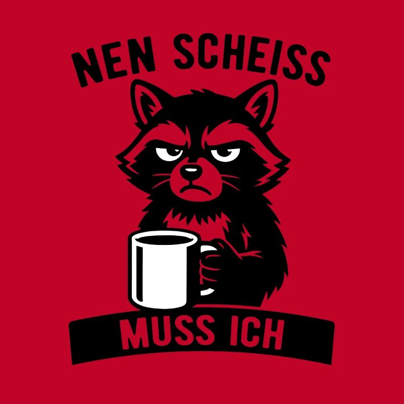 Frecher Waschbär - Nen Scheiß muss ich - Kaffee