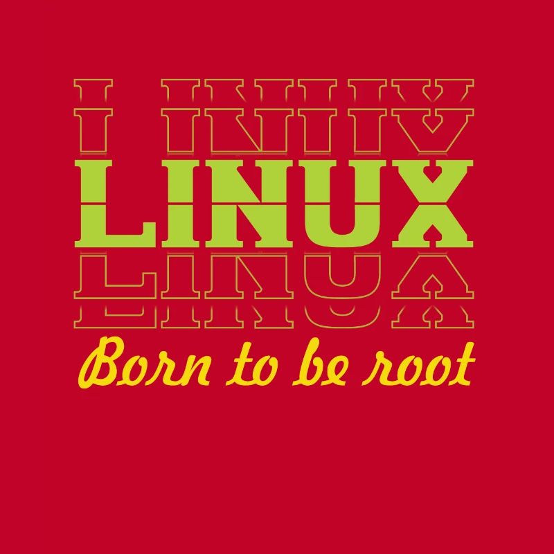 Linux Retro Vintage Born to be Root for Nerds
