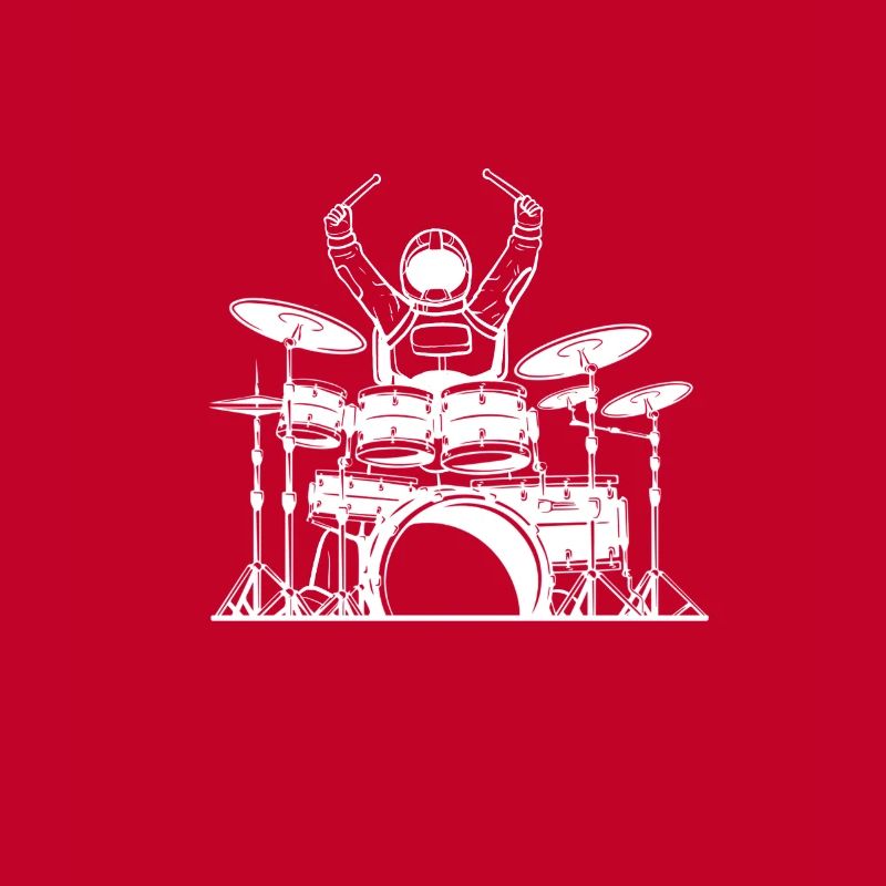 Drummer Astronaut Percussionist in Space