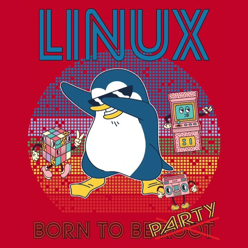 Retro Gamer Linux né pour être Root Geek Admin Pengu