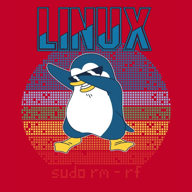 Linux Sudo Root Geek Admin Penguin Nerd Programmer