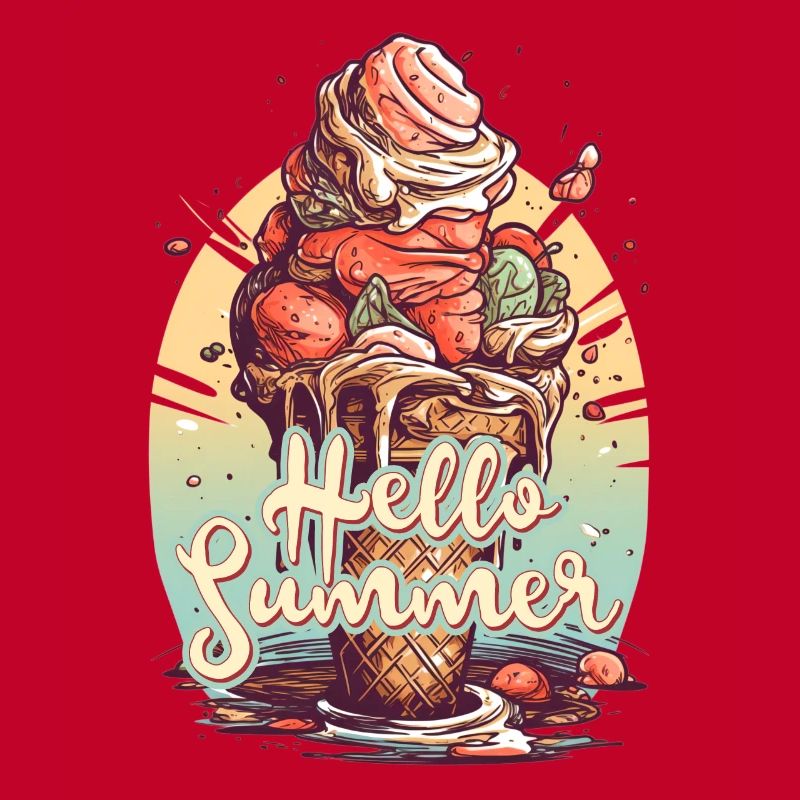 Hello Summer Eis Eiscreme Eisdiele
