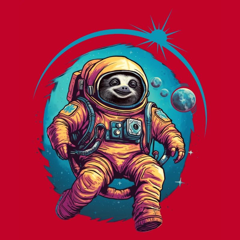 Sloth Astronaut Space Space Gift