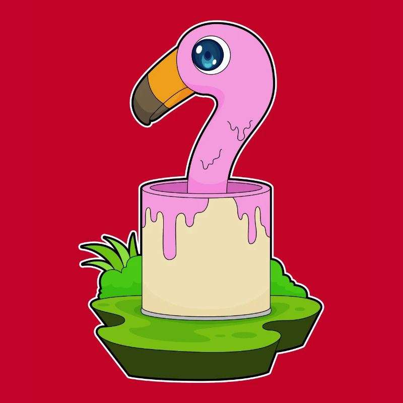 Flamingo Painter Paint Bucket Paint