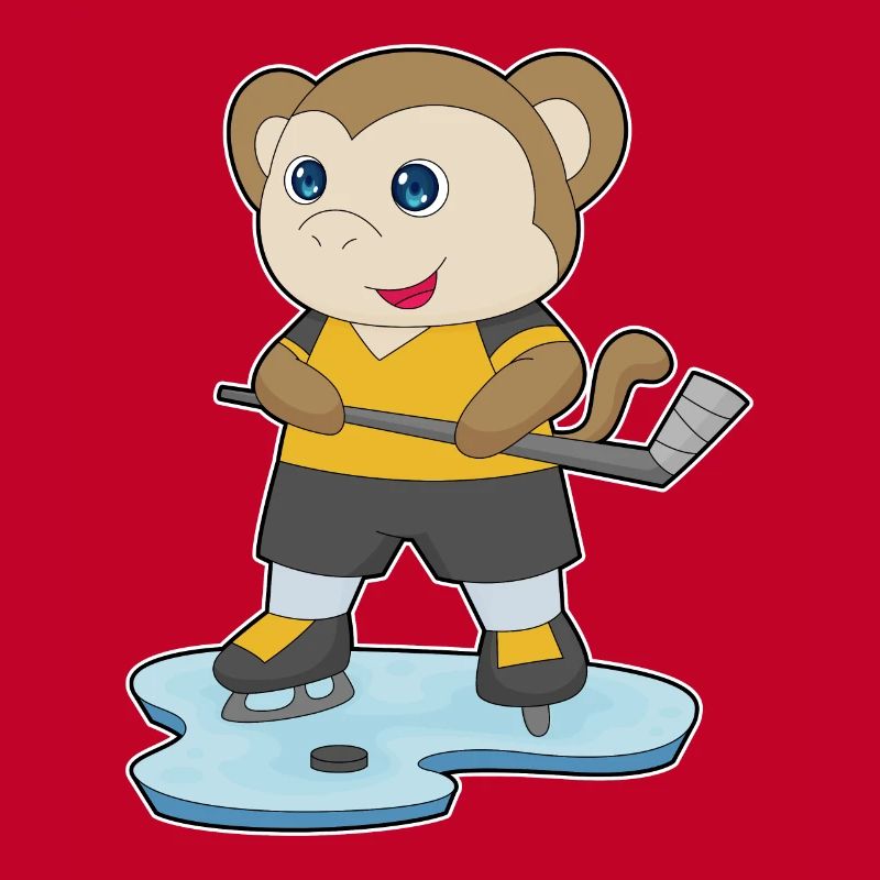 Affe Eishockey Eishockeyschläger