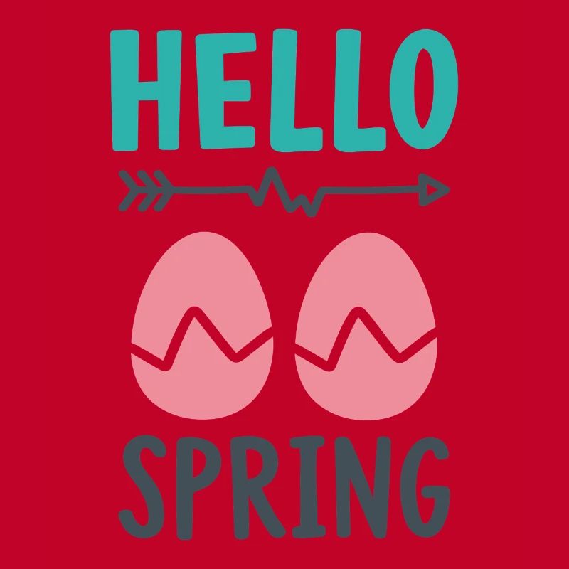 Hello Spring Spring Design with Easter Eggs