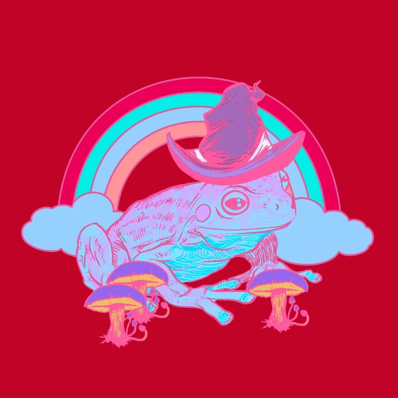 Magic Rainbow Toad Frog Wizard Frogs