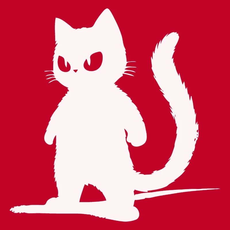 Conception de silhouettes de chat blanc cool