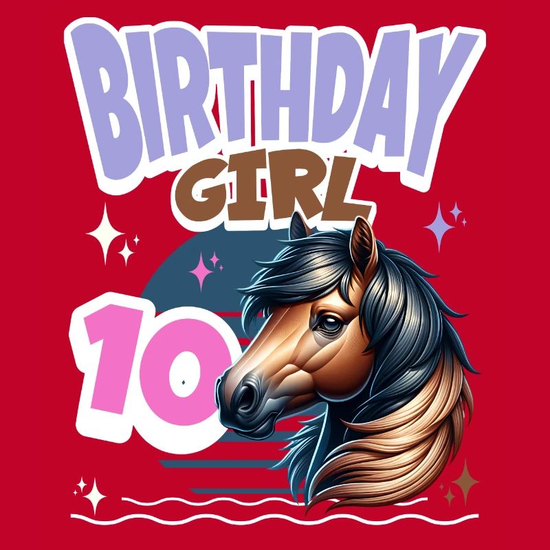Pferd 10. Geburtstag Mädchen Kinder