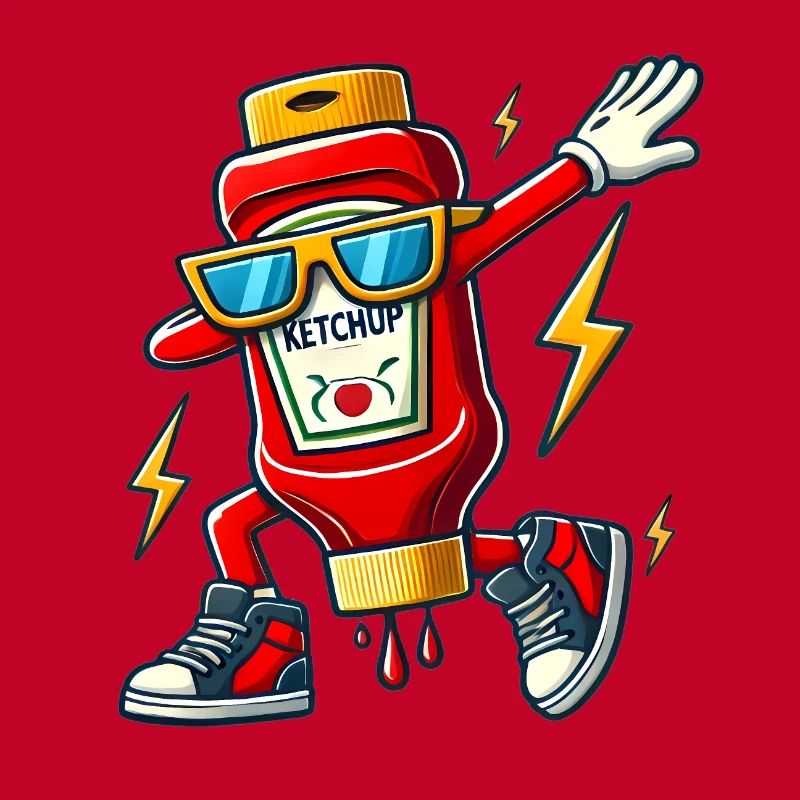 Conception de bouteille de ketchup Dab