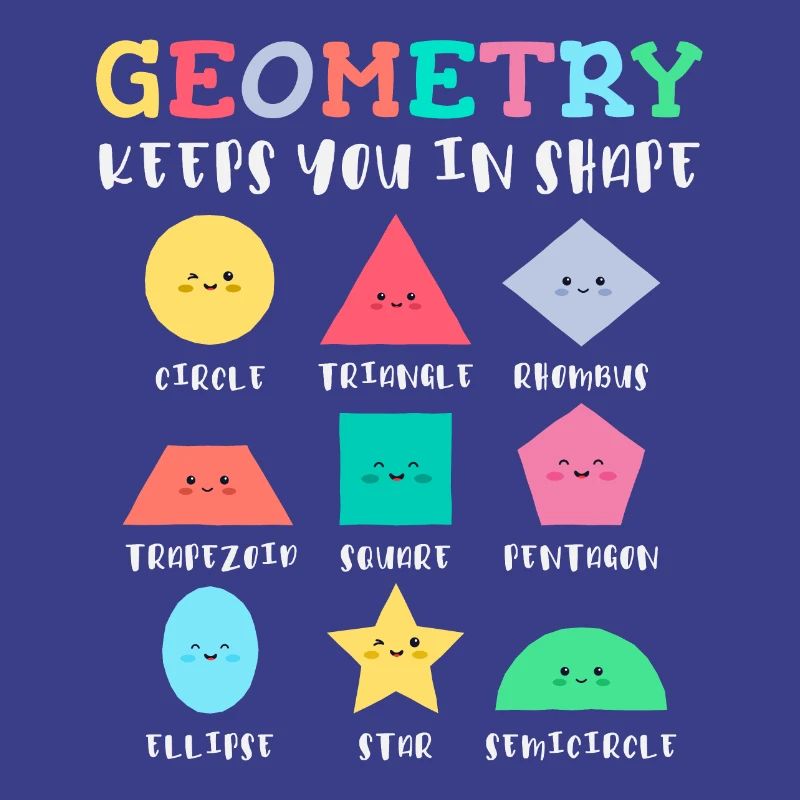 Geometrische Formen mit positiven Sprüchen