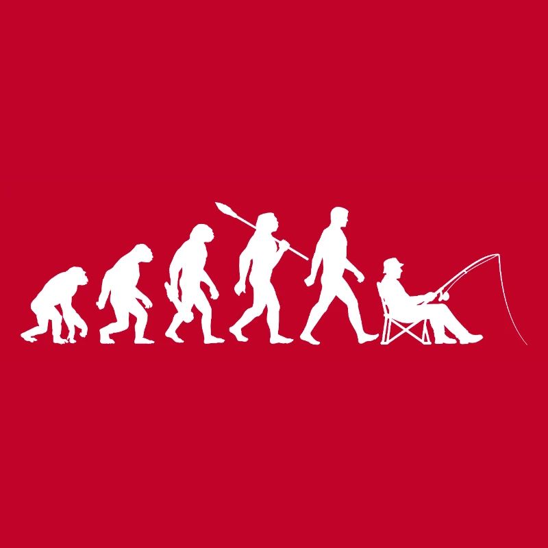 Evolution - Angler, Angeln Geschenk